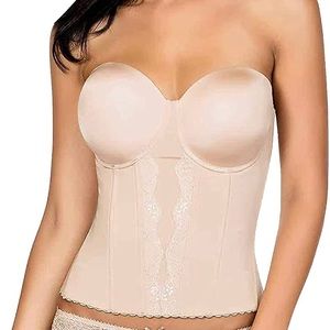 PARFAIT Women's Elissa Low-Back Bustier Bra P5017 in European Nude size 32D NEW